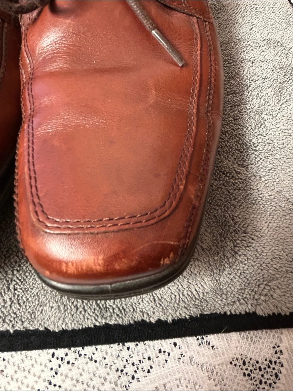 Hush Puppies Men's Brown Leather Lace-Up Oxfords